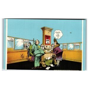 Vintage Louis F. Dow Co. January 2 Cartoon Mutoscope Card